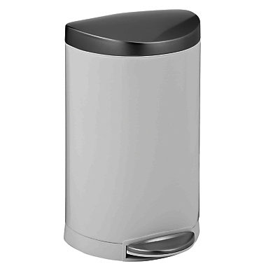 simplehuman Deluxe Semi-Round Pedal Bin, White, 10L simplehuman Deluxe Semi-Round Pedal Bin, White, 10L